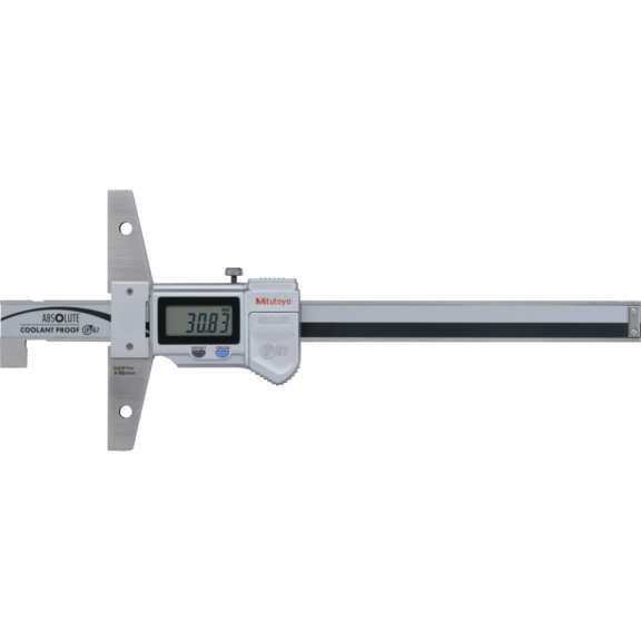 MITUTOYO Digimatic Tiefenmessschieber mit Haken Messbereich 10.1-160 mm mm IP67 - Elektronischer Tiefenmessschieber