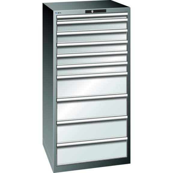 95.152.540 LISTA, ESD Schubladenschrank 36x36E (BxTxH) 717x725x850xmm KEY Lock NCS S 1080-Y40R - "ESD Schubladenschrank, 5 Schubladen"