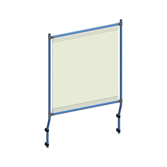 Infektionsschutzrahmen FETRA L x B x H 1066 x 96 x 1529 mm PVC-Folie glasklar - Infektionsschutzrahmen