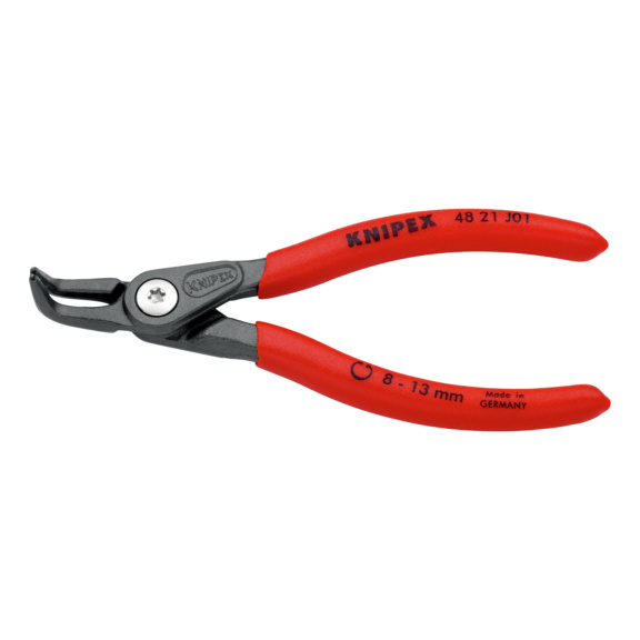 Pince à circlips KNIPEX J01 130 mm, inserts pour bagues internes - Pince à circlips de précision, coudée à 90°