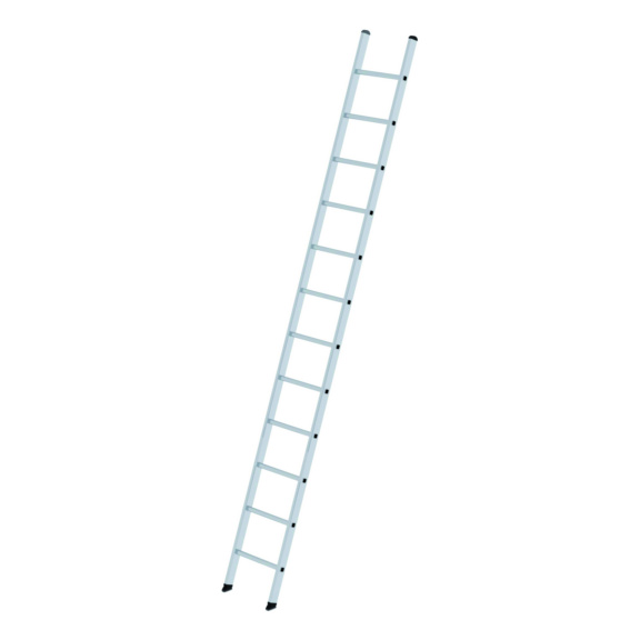 GÜNZBURGER Sprossen-Anlegeleiter ohne Traverse 12 Sprossen - Sprossenleitern 420 mm breit aus Alu, ohne Traverse