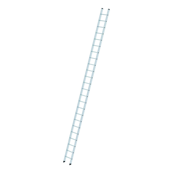 GÜNZBURGER Sprossen-Anlegeleiter ohne Traverse 24-Sprossen - Sprossenleitern 420 mm breit aus Alu, ohne Traverse