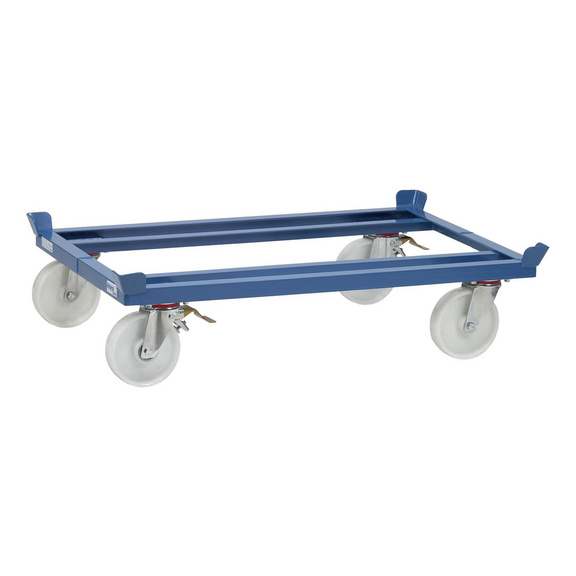 Paletten-Fahrgestell für Routenzüge 1210x810mm 4 Rollen PA - Palettenfahrgestell für marktübliche Routenzüge