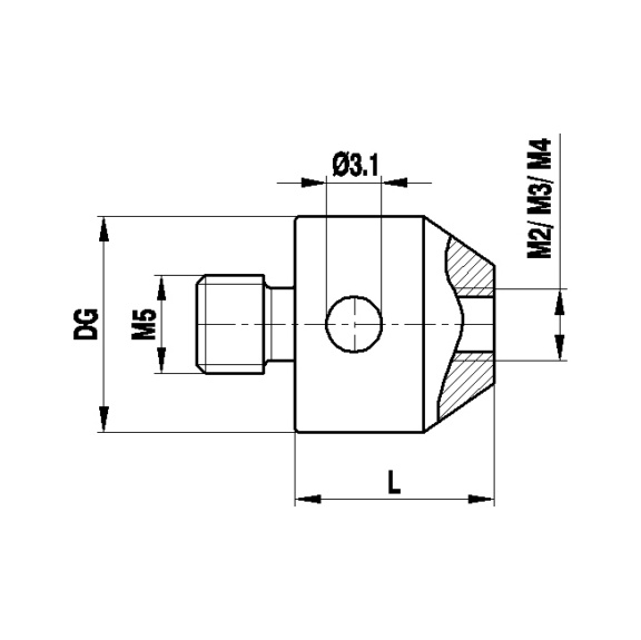 A-5555-0226 RENISHAW, Adapter - Anschlussgewinde M5