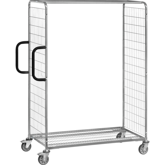 Kommissionierwagen 28302 Tragfähigkeit 300 kg Ladefläche 1250 mm x 610 mm - Etagenwagen Basismodul mit Drahtgitter, verzinkt