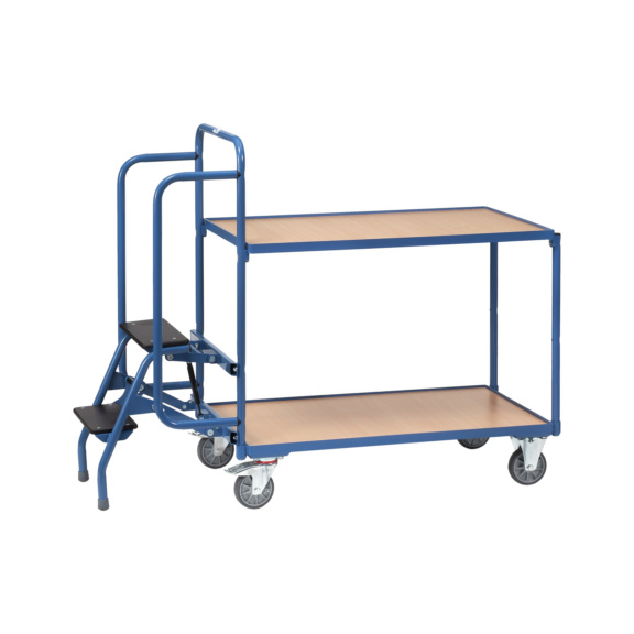 Kommissionierwagen 2105 Tragfähigkeit 250 kg Ladefläche 1000 mm x 600 mm - Kommissionierwagen mit Trittstufen