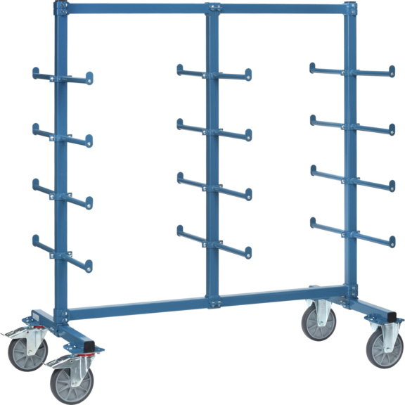 FETRA Tragarmwagen mit Abrollsicherung 500 kg Ladefläche 1200 mm x 800 mm - Tragarmwagen