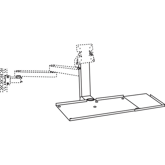 HK Tastaturaufnahme für Monitorhalter, mit Mausablage BxT: 620 x 200 mm - Tastaturablage für Schwenkarm Nr. 50202 252