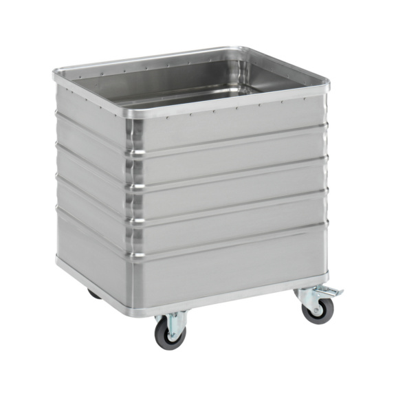 Transportw. aus Alu Volumen 656 Liter inklusive Deckel LxBxH 1280x730x935mm - Kastenwagen aus Aluminium