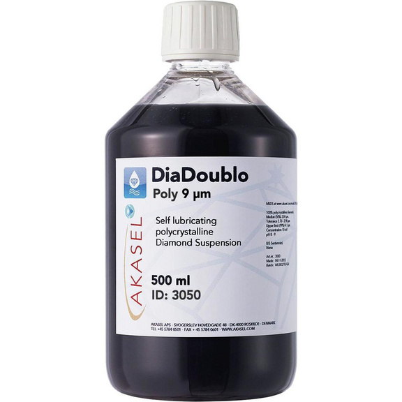 AKASEL DIADOUBLO POLY Suspension 9 µm, Abtragen 500 ml - 2 in 1 Diamantsuspension Dia-Doublo Poly