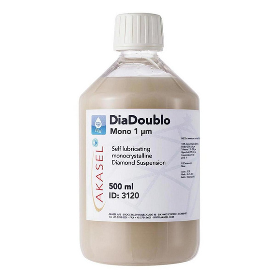 AKASEL DIADOUBLO MONO Suspension 1 µm, Endpolieren 500 ml - 2 in 1 Diamantsuspension Dia-Doublo Mono