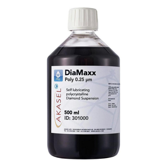 AKASEL DIAMAXX POLY 0,25 µm, Endpolieren 500 ml - 2 in 1 Diamantsuspension DiaMaxx Poly