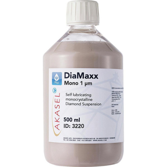 AKASEL DIAMAXX MONO 1 µm, Endpolieren 500 ml - 2 in 1 Diamantsuspension DiaMaxx Mono