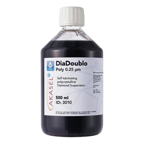 AKASEL DIADOUBLO POLY Suspension 0,25 µm, Endpolieren 500 ml - 2 in 1 Diamantsuspension Dia-Doublo Poly