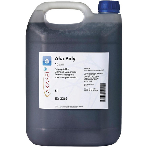 AKASEL AKA-POLY Diamantsuspension 15µm 5 Liter - Diamantsuspension Aka-Poly