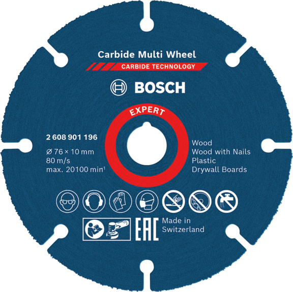 BOSCH EXPERT Carbide Multi Wheel Trennscheibe 76x1,0x10,00 mm - Trennscheibe EXPERT Carbide Multi Wheel