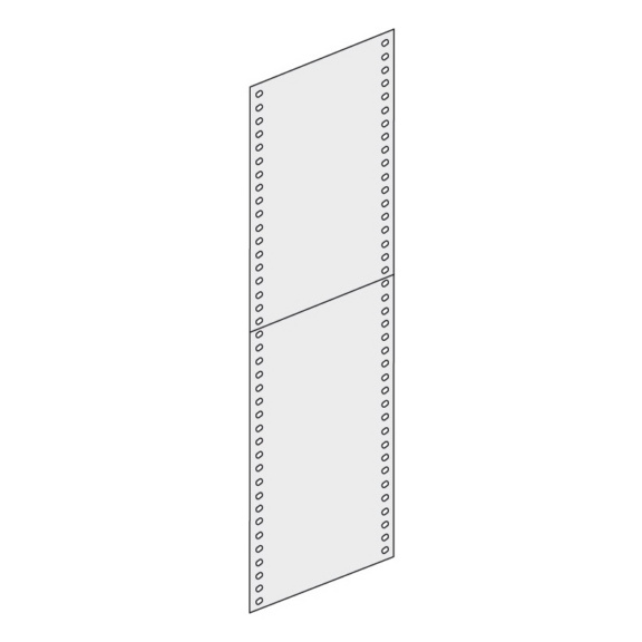 HOFE Seitenwand 2500x800 mm lichtgrau Segmente für Stecksystem - Vollblech-Seitenwand