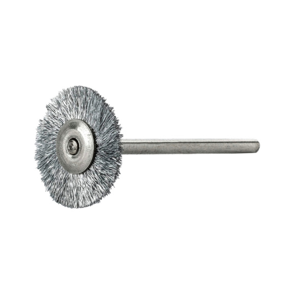 Brosse miniature LESSMANN, dia 5 mm, fil en laiton - Brosses miniatures avec poils métalliques