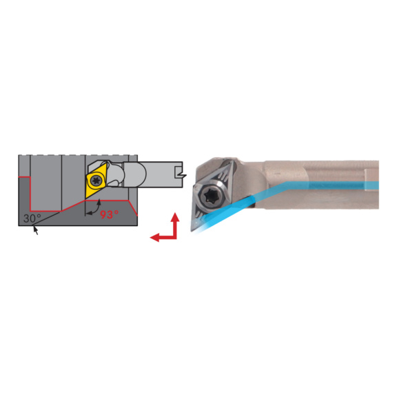 ATORN SDUC Bohrstange abgesetzt VHM Positiv Links E 16 R SDUC R/L 07 - SDUC Bohrstange abgesetzt VHM Positiv Links