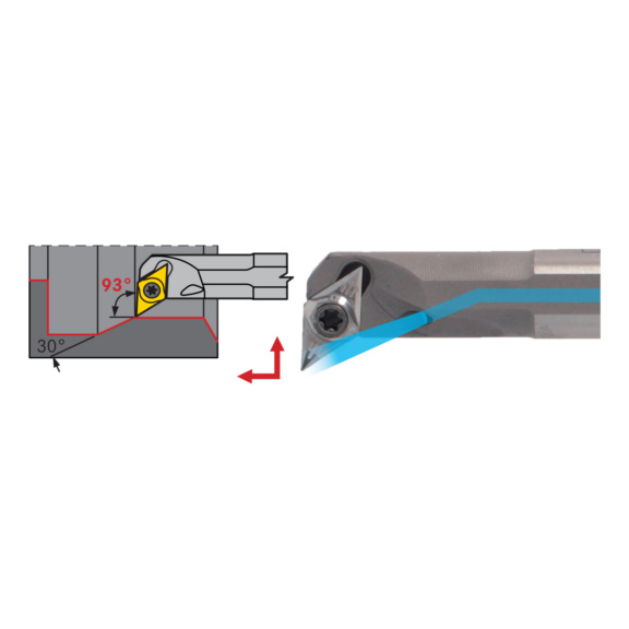 ATORN SDUC Bohrstange abgesetzt HSS Positiv Links AH 0810 H SDUC R/L 07 - SDUC Bohrstange abgesetzt HSS Positiv Links