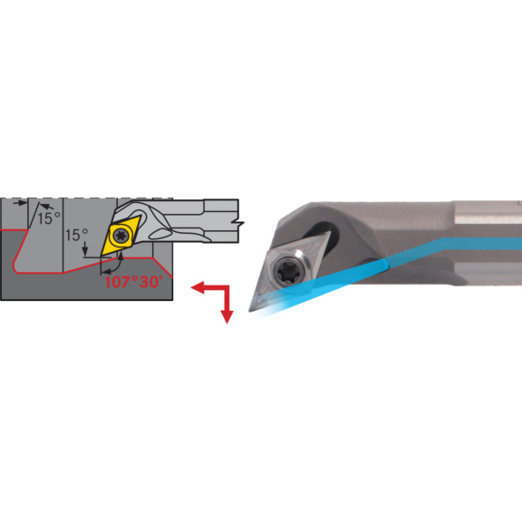 ATORN SDQC Bohrstange HSS Positiv Rechts AH 16 Q SDQC R/L 07 - SDQC Bohrstange HSS Positiv Rechts