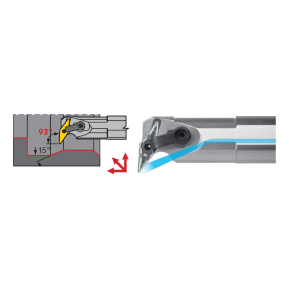 ATORN MVUN Bohrstange Stahl Negativ Links S 40 V MVUN R/L 16 - MVUN Bohrstange Stahl Negativ Links