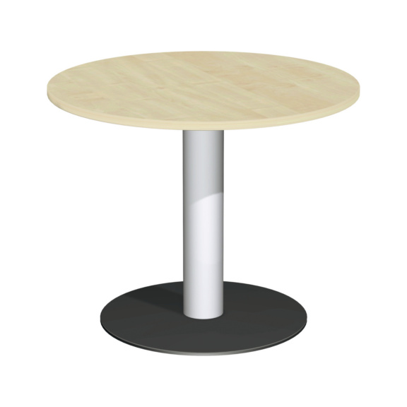 Table de conférence, ronde, 900 mm en érable, 1 pied tulipe - Table de conférence, ronde avec pied tulipe