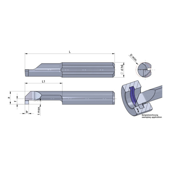 R005.0200-15/K10F DÜMMEL, Ultramini Schneideinsatz Ø5x30; L1=15; b=2.0+0.05 - Typ 005, Ultramini Schneideinsatz