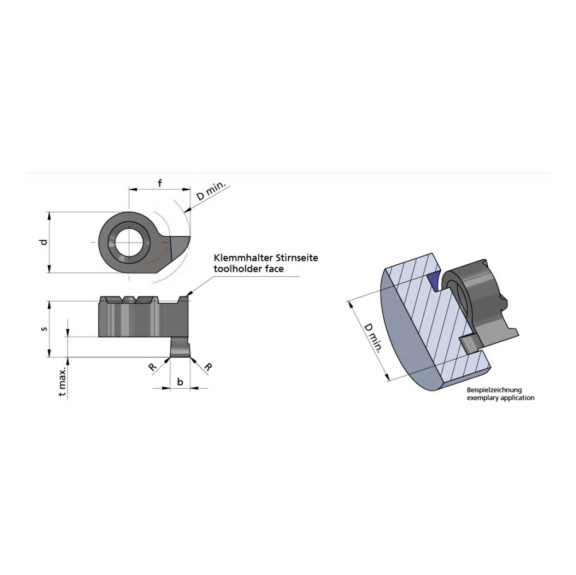 LS014.1425.02AL41F DÜMMEL, Minicut Schneideinsatz b=2.50+0.03 tmax=3.0 AL41F - Typ S014, Minicut Schneideinsatz