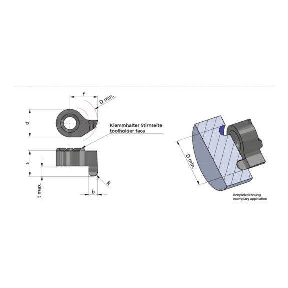 LS014.U411.05/AL41F DÜMMEL, Minicut Schneideinsatz b=1.17+0.03; R=0.58; tmax=1.5 - Typ S014, Minicut Schneideinsatz