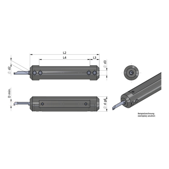 645.001905-D DÜMMEL, Ultramini Klemmhalter für Ø4 + Ø5 Ø19.05x90 - Typ 645, Ultramini Klemmhalter