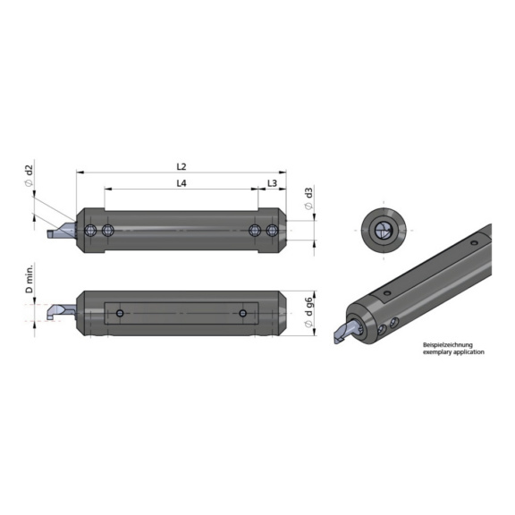 676.0022-D DÜMMEL, Ultramini Klemmhalter für Ø6 + Ø7 Ø22x90 - Typ 676, Ultramini Klemmhalter