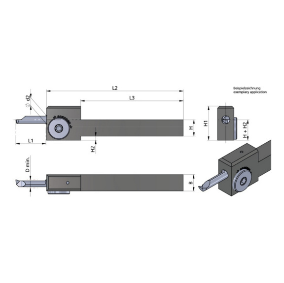 UM.1010.4 DÜMMEL, Ultramini Klemmhalter Quadratschaft 10x10x100 Ø=4 - Typ UM, Ultramini Klemmhalter