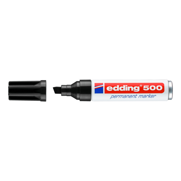 EDDING 500 Permanentmarker Farbe schwarz Keilspitze 2-7 mm wasserfest - e-500 permanent marker