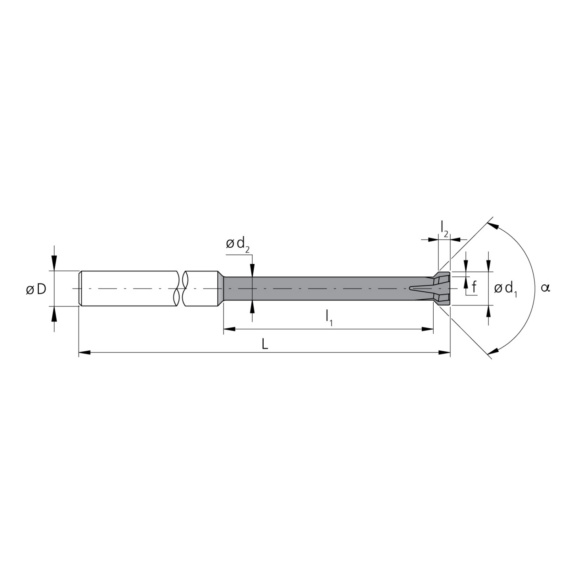 3BC.05470090.1, CrazyMill Backchamfer 5xd Ø4.70 mm beschichtet - 3BC, VHM Hochleistungsbohrer