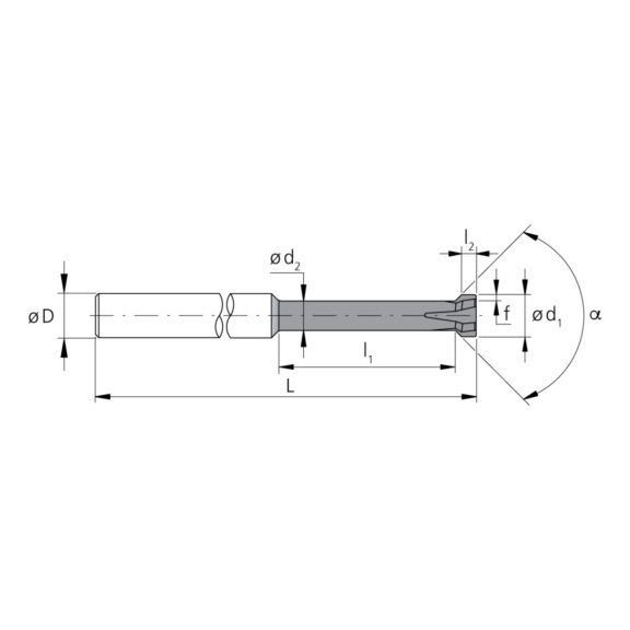 3BC.03140090.1, CrazyMill Backchamfer 3xd Ø1.40 mm beschichtet - 3BC, VHM Hochleistungsbohrer