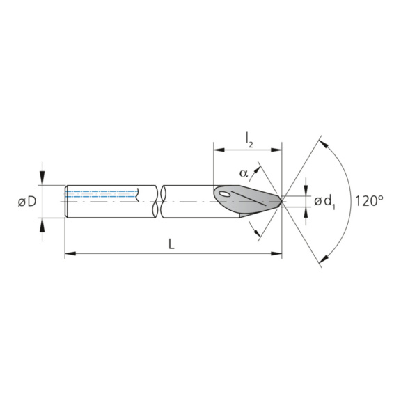 3CC.00400.120, CrazyDrill Twicenter 120° Ø4.0 mm beschichtet - 3CC, VHM Hochleistungsbohrer