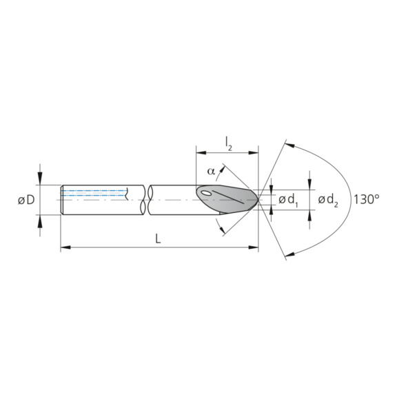 3CC.03010.90, CrazyDrill Twicenter 90° Ø0.3 mm beschichtet - 3CC, VHM Hochleistungsbohrer