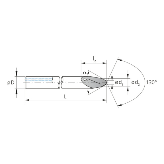 3CC.20040.60, CrazyDrill Twicenter 60° Ø2.0 mm beschichtet - 3CC, VHM Hochleistungsbohrer