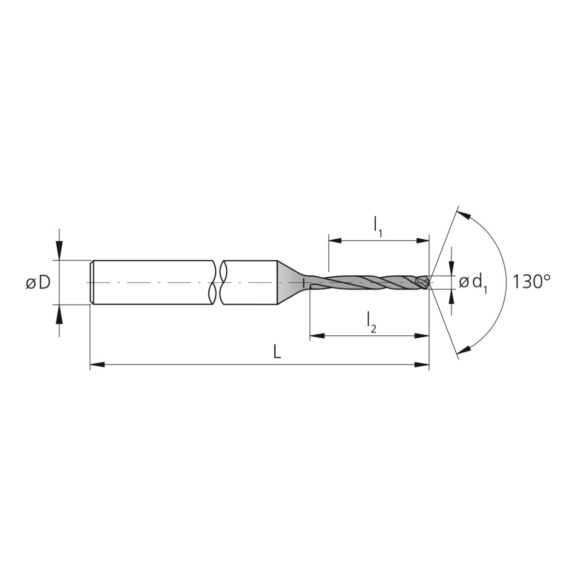 3CD.080075.IN, CrazyDrill SST-Inox IN 8xd Ø0.75 mm beschichtet - 3CD, VHM Hochleistungsbohrer