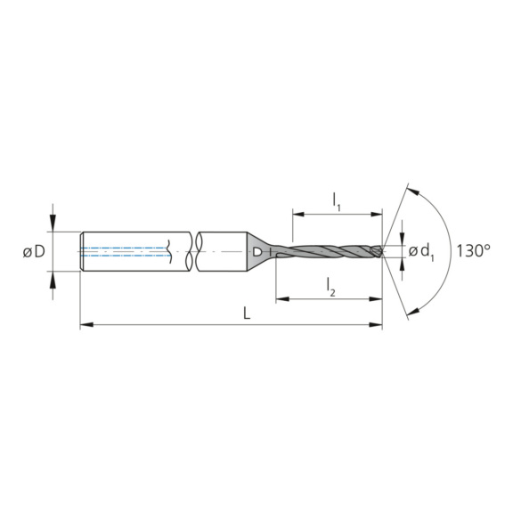 3CD.080150.IK, CrazyDrill SST-Inox IK 8xd Ø1.50 mm beschichtet - 3CD, VHM Hochleistungsbohrer