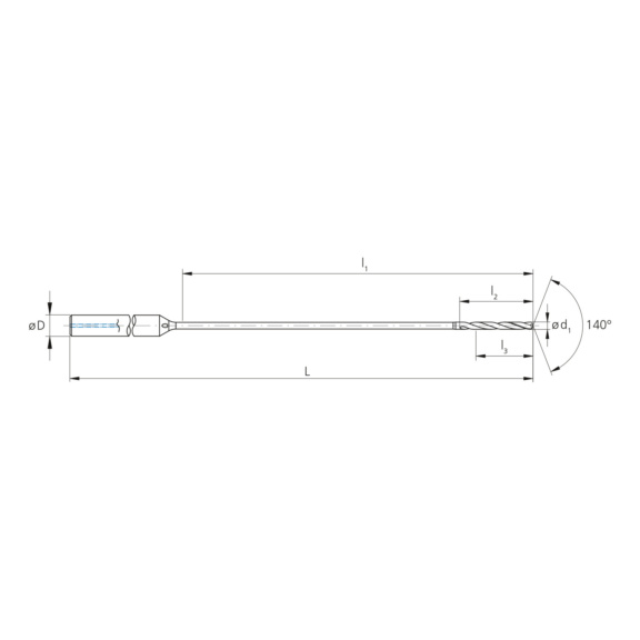 3CFT.50075.IK.0, CrazyDrill Flex Titanium 50xd Ø0.75 mm unbeschichtet - 3CF, VHM Hochleistungsbohrer