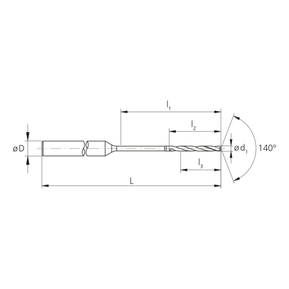 3CFS.20035.0, CrazyDrill Flex Steel 20xd Ø0.35 mm unbeschichtet - 3CF, VHM Hochleistungsbohrer