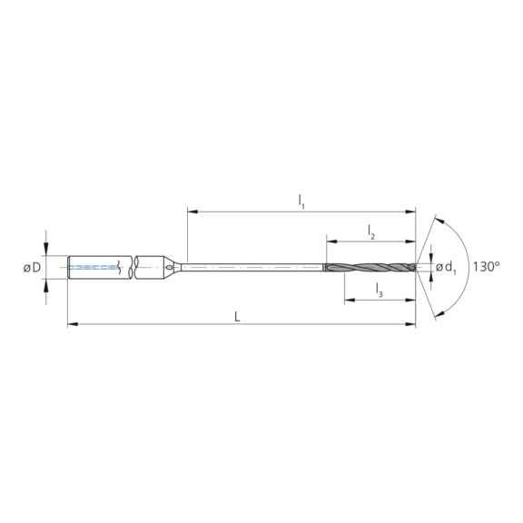 3CFI.30030.IK.1, CrazyDrill Flex SST-Inox 30xd Ø0.30 mm beschichtet - 3CF, VHM Hochleistungsbohrer