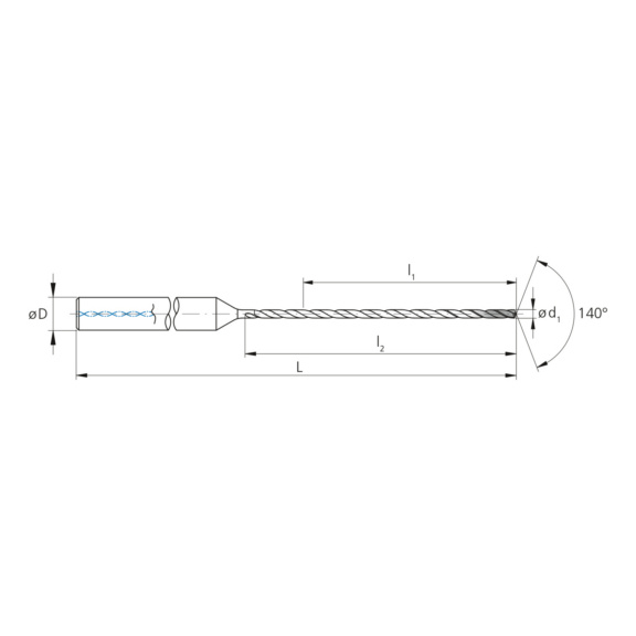 3CD.300600.XL, CrazyDrill Cool XL 30xd Ø6.00 mm beschichtet - 3CD, VHM Hochleistungsbohrer