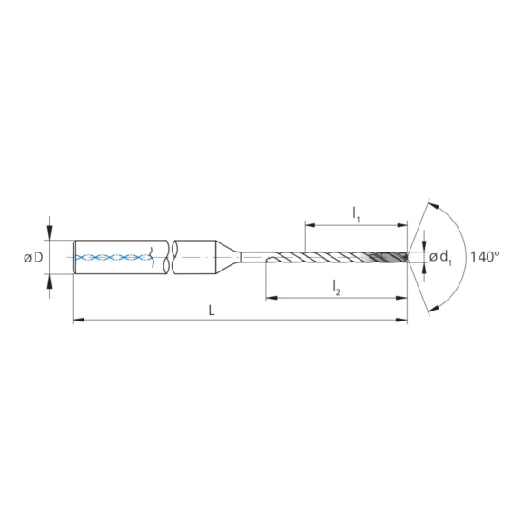 3CD.100160.IC, CrazyDrill Cool SST-Inox 10xd Ø1.60 mm beschichtet - 3CD, VHM Hochleistungsbohrer