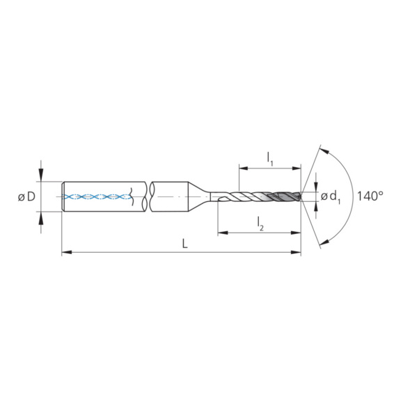 3CD.060210.IC, CrazyDrill Cool SST-Inox 6xd Ø2.10 mm beschichtet - 3CD, VHM Hochleistungsbohrer