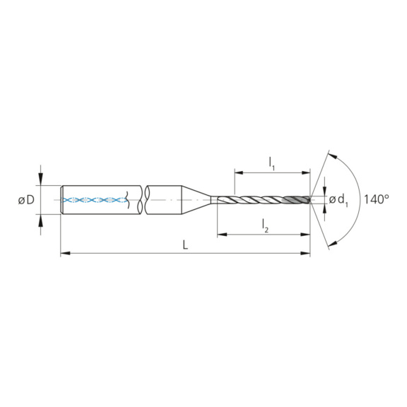 3CD.100255.CS, CrazyDrill Cool 10xd Ø2.55 mm beschichtet - 3CD, VHM Hochleistungsbohrer