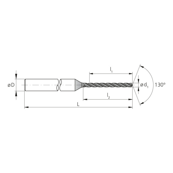 3CD.100230.A, CrazyDrill Alu 10xd Ø2.30 mm beschichtet - 3CD, VHM Hochleistungsbohrer