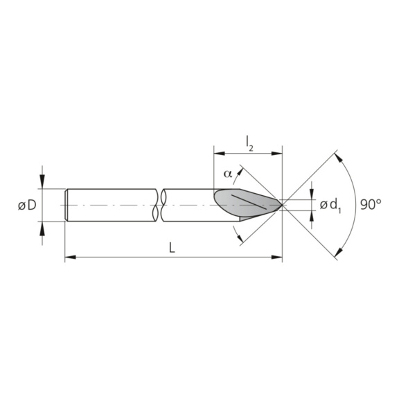 3MC.090100.1, MiquDrill Centro 90° Ø1.0 mm beschichtet - 3MC, VHM Hochleistungsbohrer